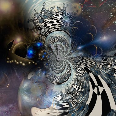 Soyut fraktal arkaplan. 3d illüstrasyon.