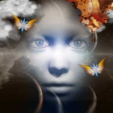 Siyah gökkuşaklı maske