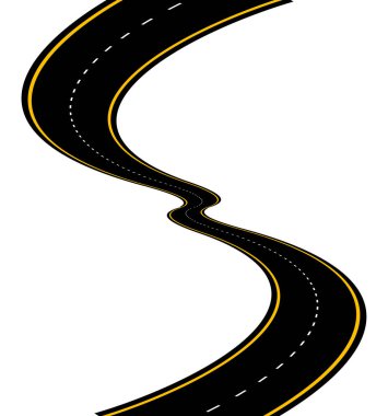 Yol otoyolu, beyaz resimli. 