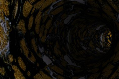 Soyut renkli bir tünel. 3D görüntüleme.