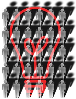 insan siluetleri ile parlak arkaplan 