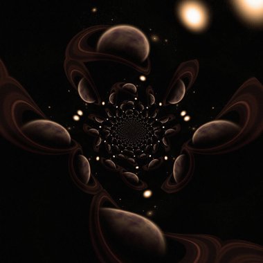 Yaratıcı tasarımın için soyut renkli fraktal arkaplan