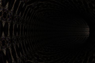 Soyut süsleme tüneli. 3d oluşturma.