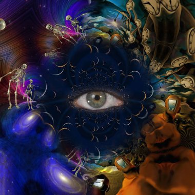 soyut kaotik fraktal esrarengiz arkaplan 