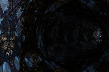 Soyut model tüneli. 3d oluşturma.