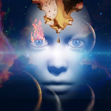 Siyah gökkuşaklı maske