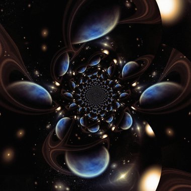 Yaratıcı tasarımın için soyut renkli fraktal arkaplan