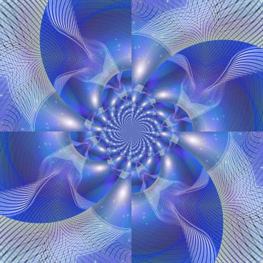 güzel tasarım mavi desen, fraktal illüstrasyon, soyut arkaplan