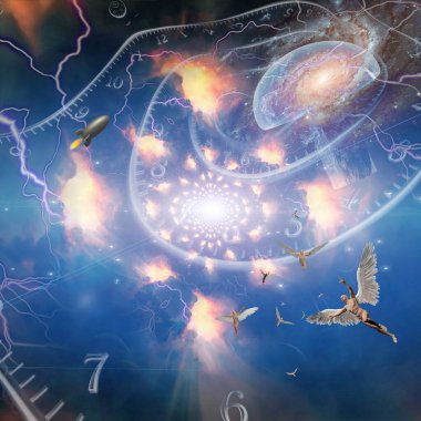 dijital soyut fraktal arkaplan