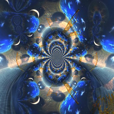 soyut fraktal desen, dijital sanat eseri