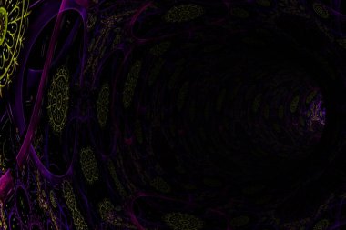 Soyut süs tüneli. 3d oluşturma.