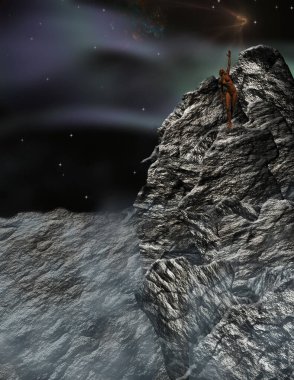 Modern soyut renk sürrealistik illüstrasyon