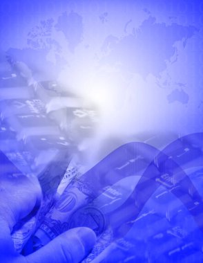 Mavi ve beyaz bulutlu soyut arkaplan