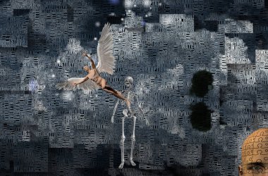 Kuşlarla soyut arkaplan