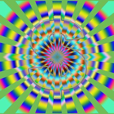 Yıldız patlaması ile renkli soyut arkaplan