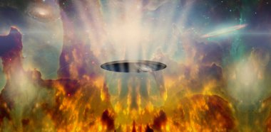 Evrendeki delik. 3d oluşturma.