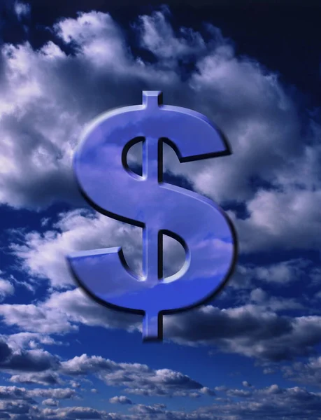 Dollar Sign Blue Sky — Foto Stock