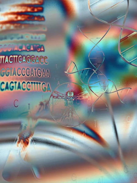 Bright Background Dna Book Space Your Text — Stock Photo, Image