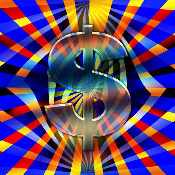 Dólar Signo Vista Fondo Colorido Abstracto Concepto Dinero — Foto de Stock