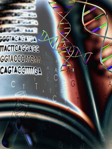 Heller Hintergrund Mit Dna Buch Und Platz Für Ihren Text — Stockfoto