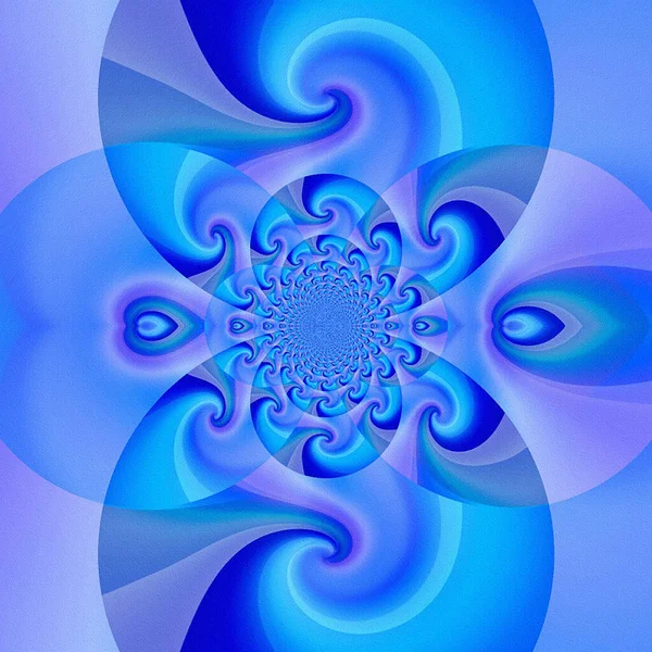 Piękny Wzór Niebieski Kolorowy Wzór Fraktalna Ilustracja Abstrakcyjne Tło — Zdjęcie stockowe