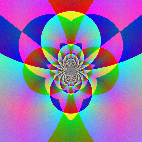 Fantasy Colorful Fractal Pattern Beautiful Kaleidoscope Illustration — Photo