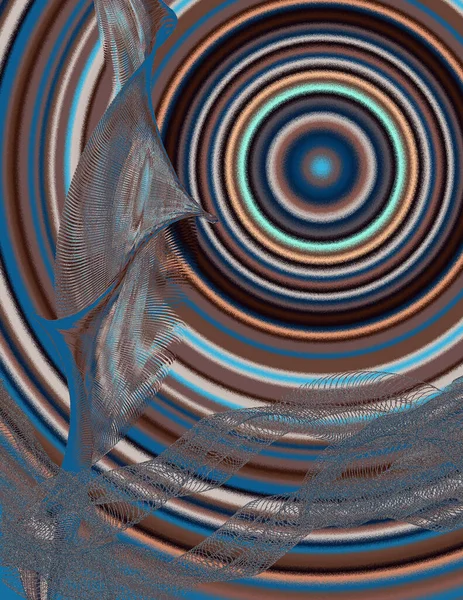 Concentric Circles Painting Modern Digital Art — Stock Photo, Image