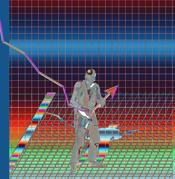 Digitales Gefüge Eines Modernen Geschäftsmannes — Stockfoto