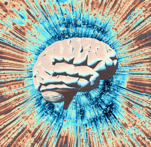 Abstrakcyjne Tło Ludzkim Mózgiem — Zdjęcie stockowe