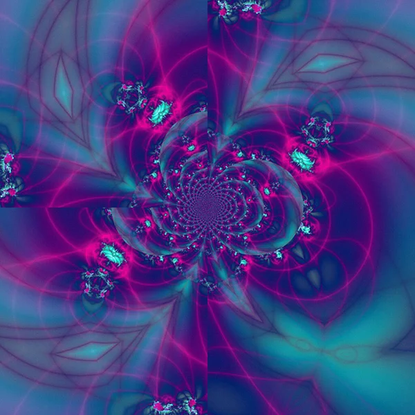 Abstract Chaotic Fractal Pattern Computer Generated Graphics — Stockfoto