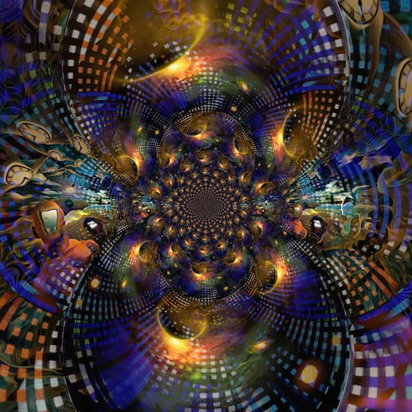 Abstract Fractal Background Computer Generated Graphics — Stockfoto