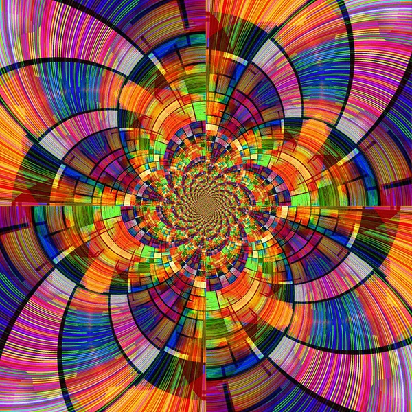 Abstract Background Psychedelic Fractal Rendering — Fotografia de Stock