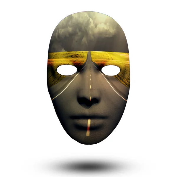 Mask Med Regnbåge Svart — Stockfoto