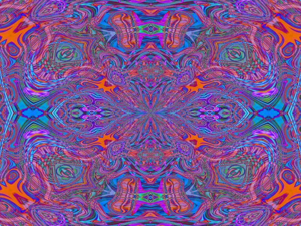 Abstract Kaleidoscopic Pattern Seamless Background — Stock Photo, Image