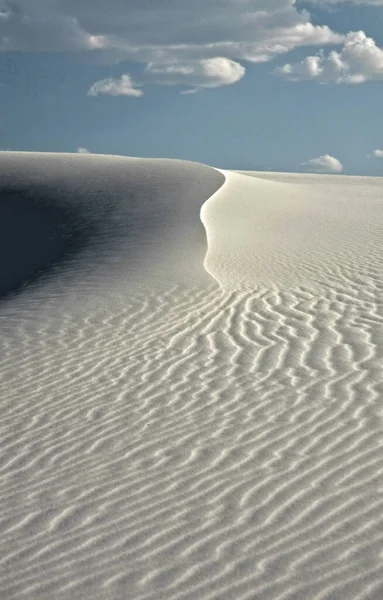 Wit Zandwoestijnlandschap Prachtige Natuur — Stockfoto