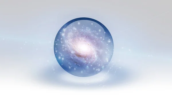 Galaxy Binnenin Bubbel Destructie — Stockfoto