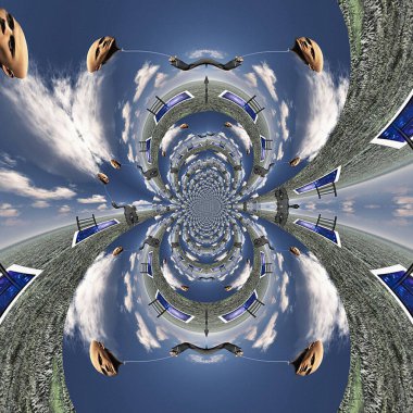 Soyut fraktal arka plan. 3B görüntüleme