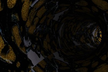 Soyut renkli bir tünel. 3D görüntüleme.