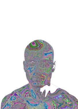 3d rendering of human head