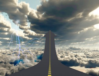 Bir otobanın üstünde uçak uçurmak.