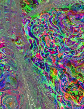 Soyut dijital dalgalar. Modern sanat.