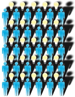 Kalabalık şeklinde bir grup insan.