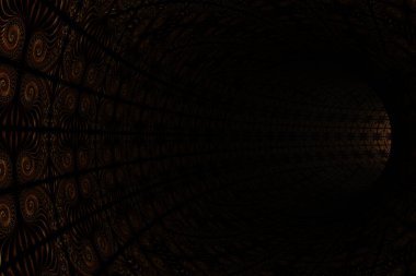 Soyut fraktal tünel. 3d oluşturma.