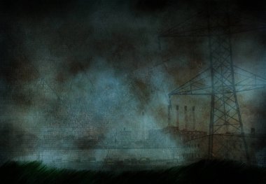 Eski tuğla duvarlı korkunç cadılar bayramı arkaplanı