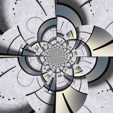 Gri renklerle soyut geometrik desen 