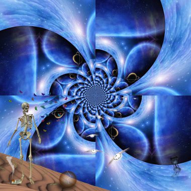 dijital soyut fraktal arkaplan