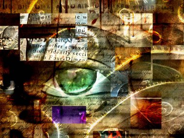 Bulutlu gökyüzünde okyanus dalgalı maske