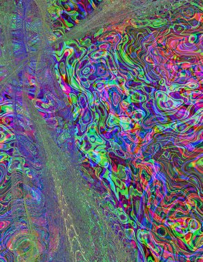 Soyut dijital dalgalar. Modern sanat.