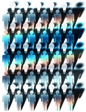 kalabalığın içinde bir grup insan