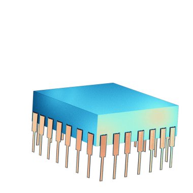 Mavi ve beyaz kare çerçevenin 3d görüntüsü